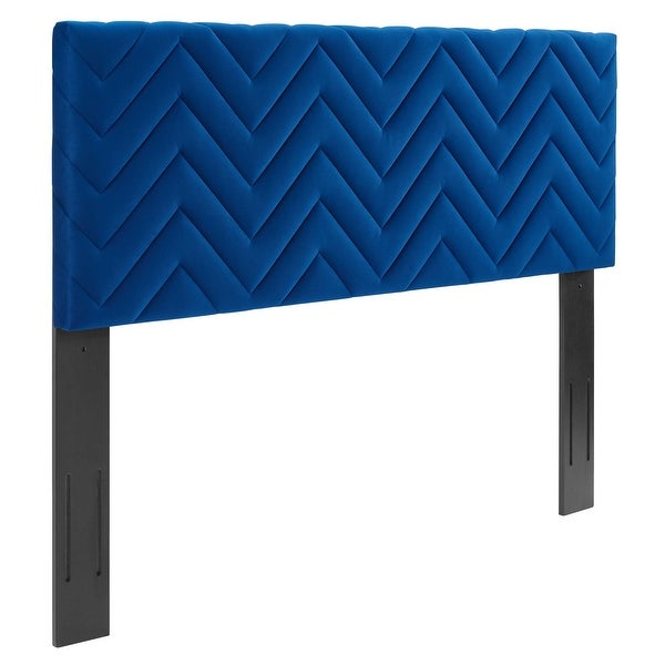 Mercy Chevron Tufted Performance Velvet Twin Headboard - - 37076240