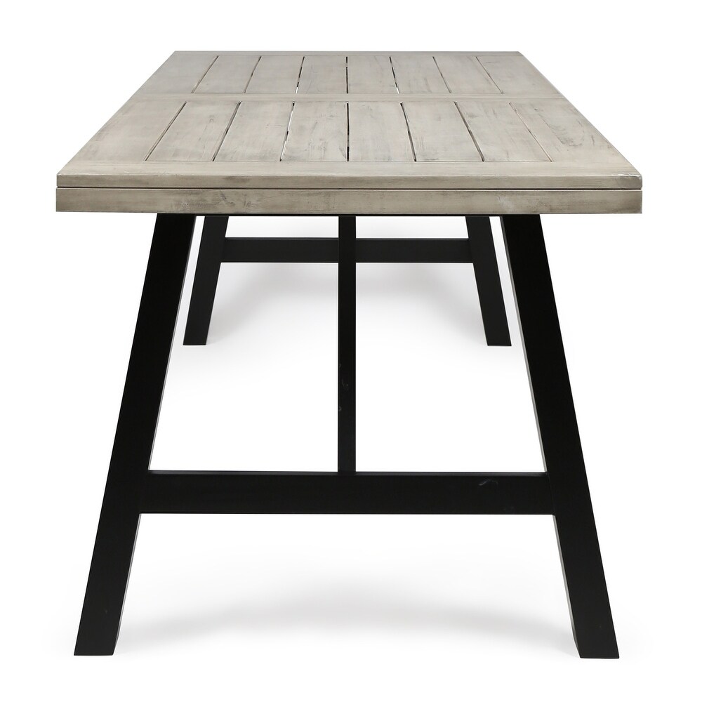 Borocay Outdoor Rectangle Acacia Wood Dining Table by Christopher Knight Home   70.50 x 35.00 x 29.25