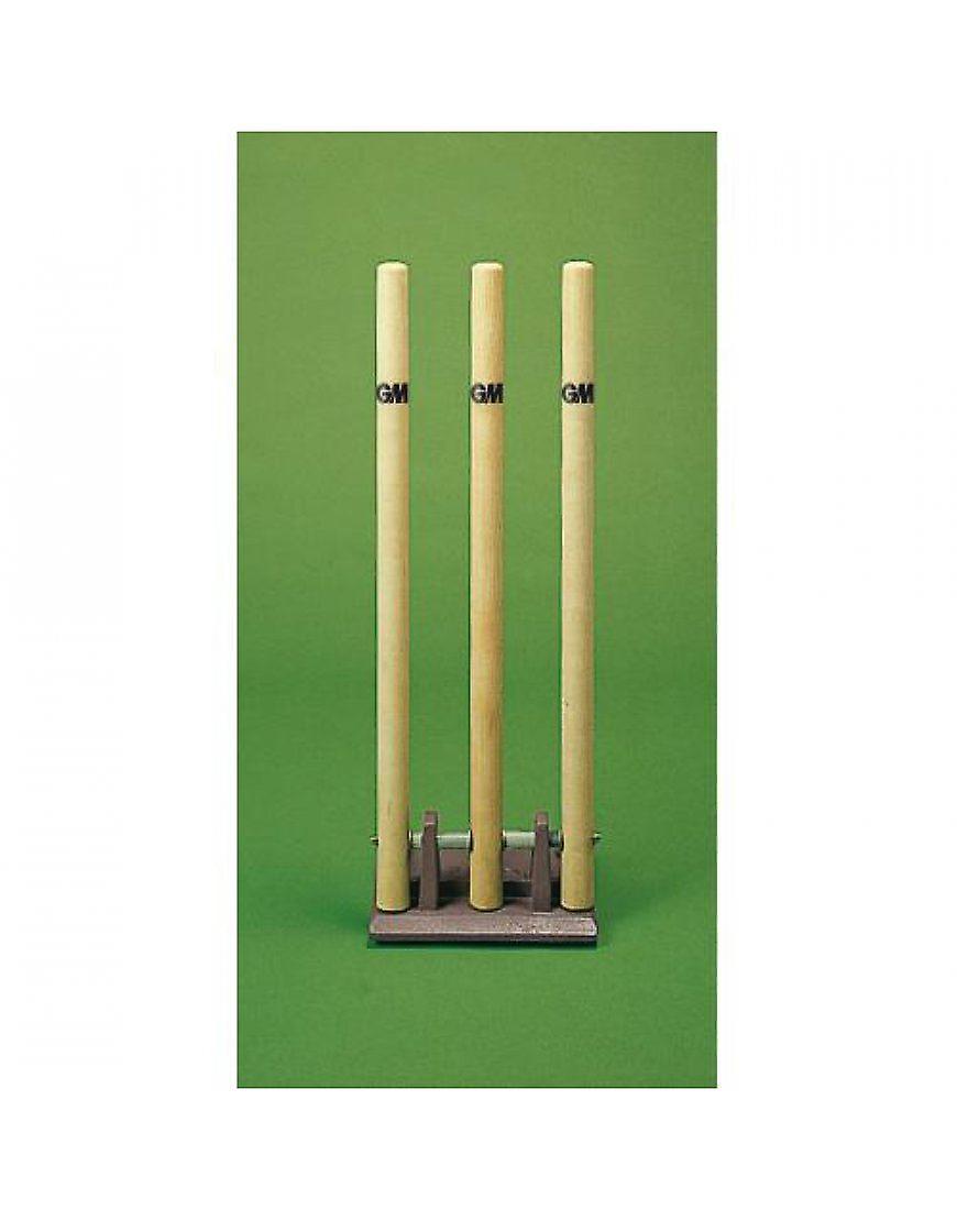 Gunn and Moore Cricket Stumps - Springbok Solid Cast Iron Base - Heavy Duty