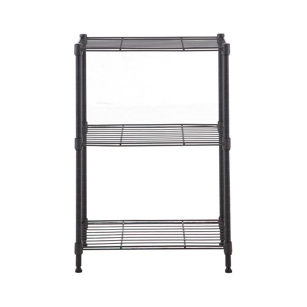 mzg Grey 3-Tier Steel Powder Coating Garage Storage Wire Shelving Unit (18 in. W x 26 in. H x 12 in. D) E304567OG301LB