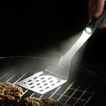 2-Piece Stainless Steel BBQ Tool Set With LED Lights