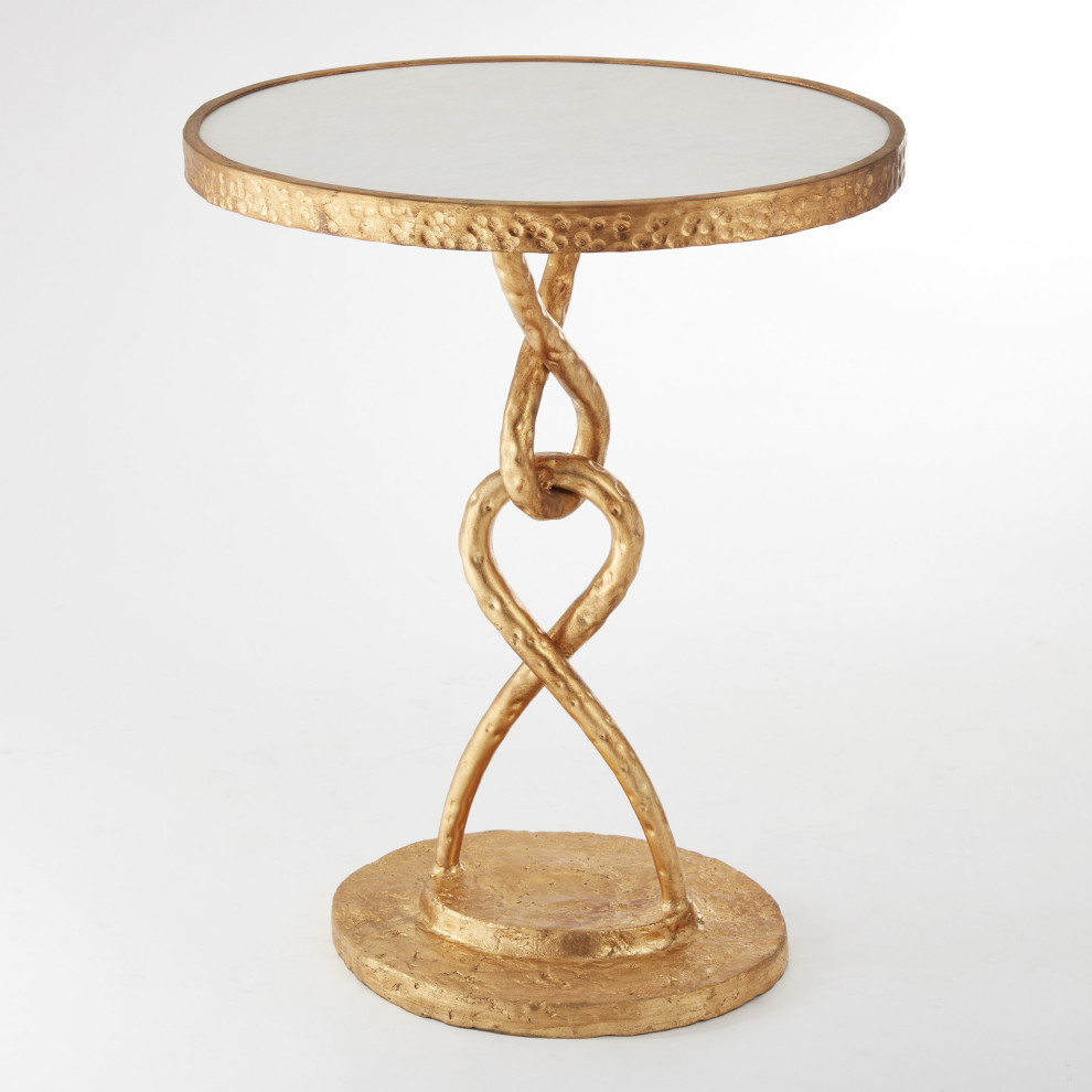 Loop De Loop Table  Gold Leaf   Transitional   Side Tables And End Tables   by HedgeApple  Houzz