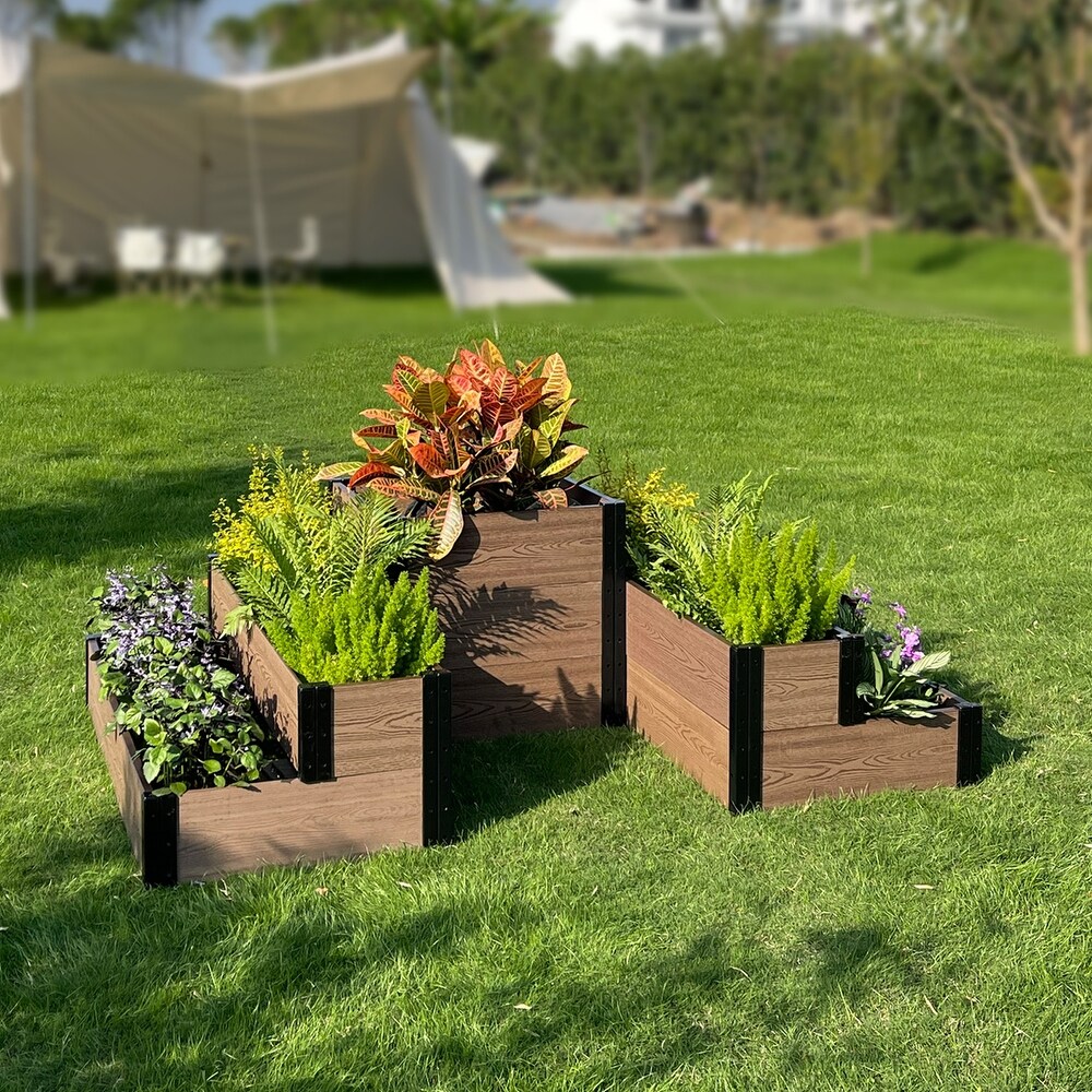 Corner and Terraced Garden Bed   Cascade Style