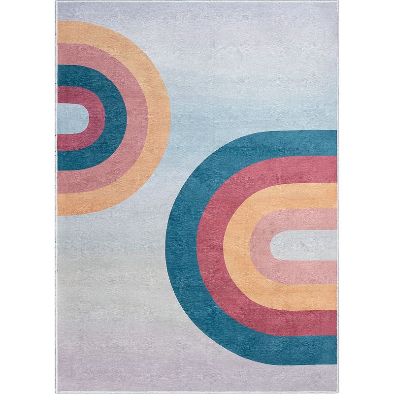 Well Woven Kids Rugs Kaleidoscope Rainbow Pastel Area Rug