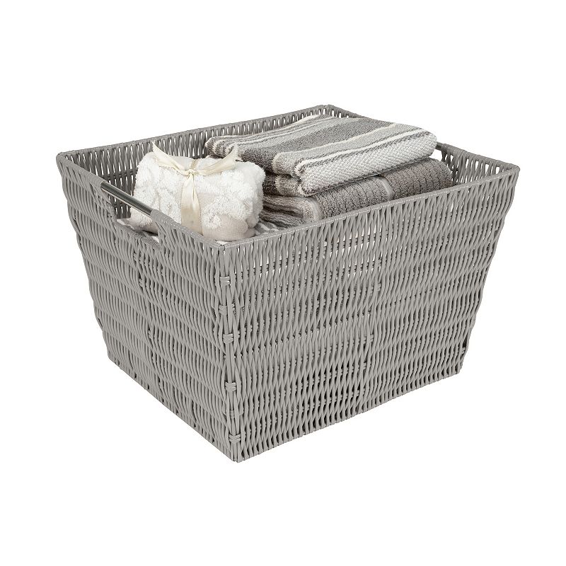 Simplify Large Rattan Storage Tote Basket