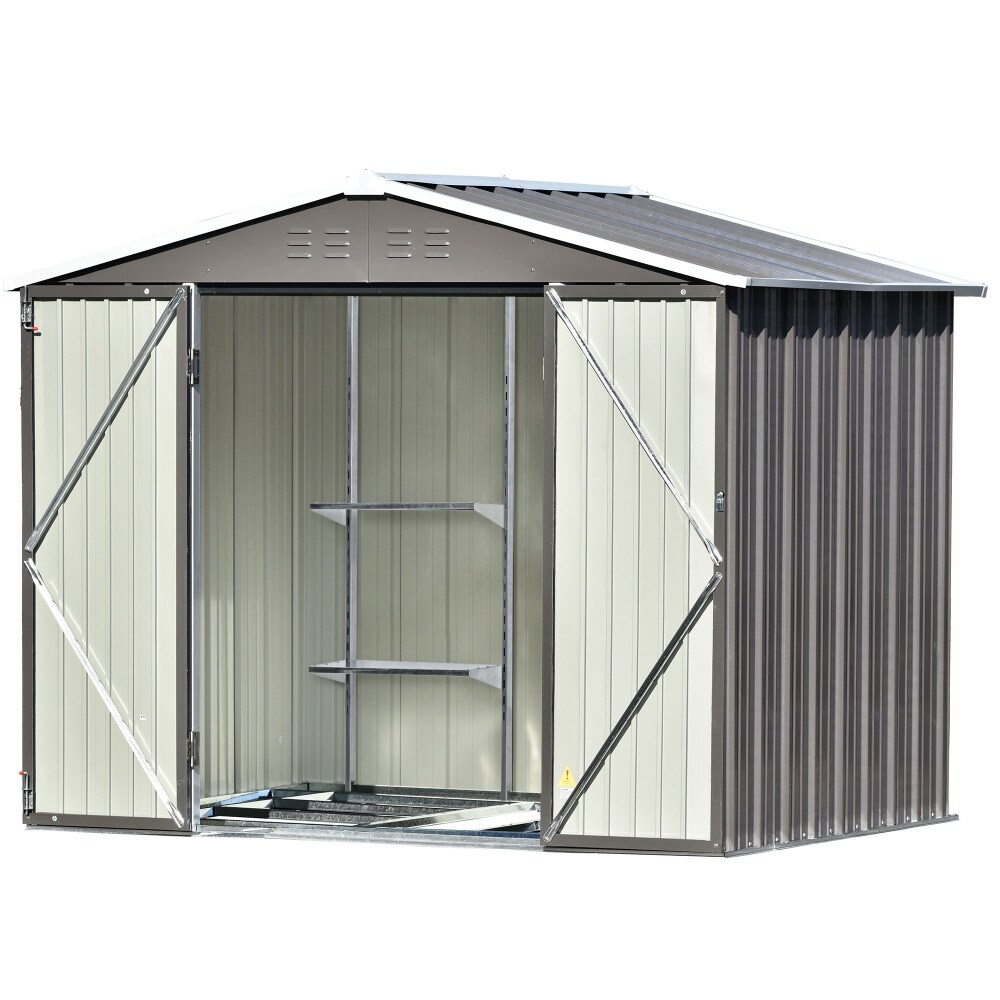 Bike Shed Garden Shed Metal Tool Storage Shed with Vents