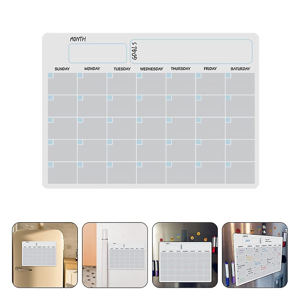 Magnetic Calendar Dry Erase Weekly Monthly Calendar Planner Fridge Whiteboard