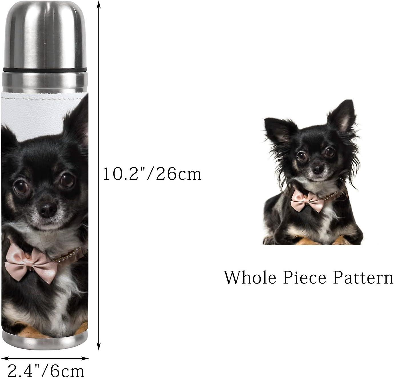 Insulated Mug Stainless Steel Water Bottle Portrait Of A Chihuahua Dog Sitting Vacuum Cup Travel Mug For Office