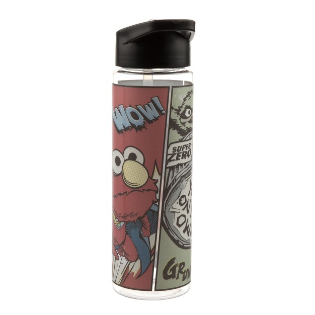 Sesame Street Multi Character Comic Style 2 pack 24 Oz Single Wall Plastic Water Bottle