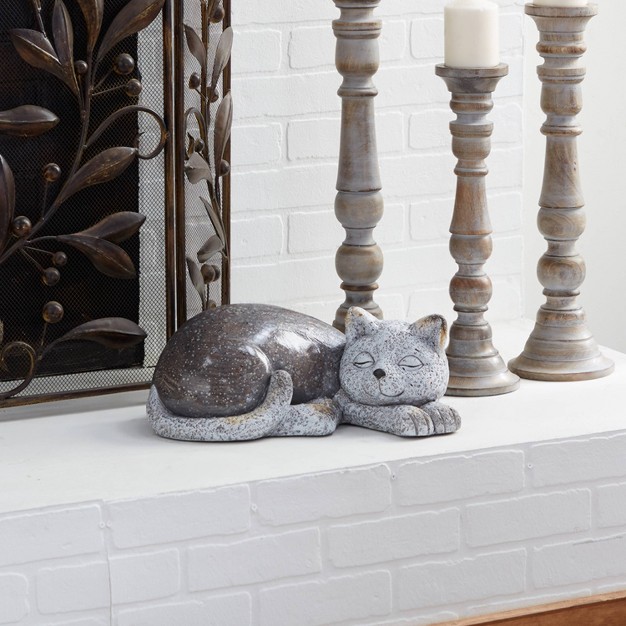 Magnesium Oxide Country Cats Garden Sculpture Gray Olivia amp May