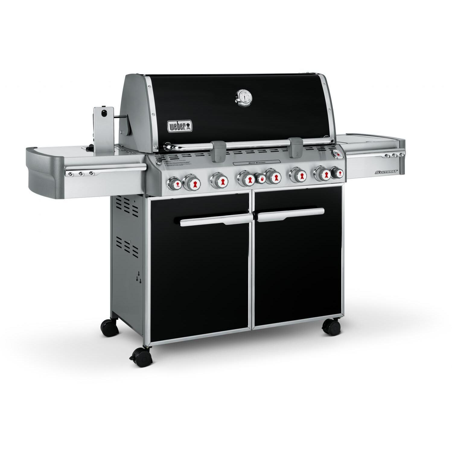 Weber Summit E-670 Propane Gas Grill With Rotisserie， Sear Burner and Side Burner