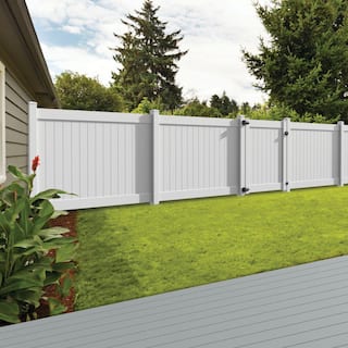 Veranda Linden 5 ft. W x 6 ft. H White Un-Assembled Vinyl Fence Gate 73025430