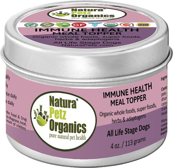 Natura Petz Organics Immune Health Turkey Flavored Powder Immune Supplement for Dogs， 4-oz tin