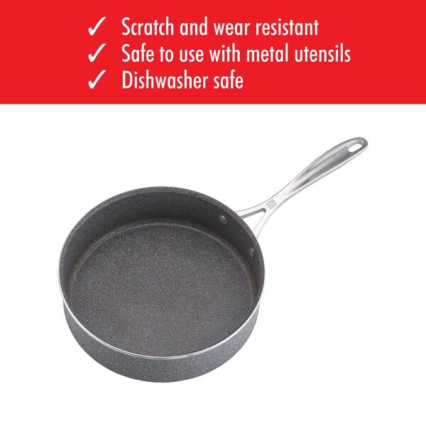 ZWILLING Vitale 3-qt Aluminum Nonstick Saute Pan with Lid - Gray