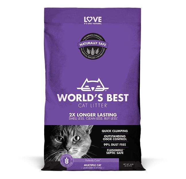 World’s Best Cat Litter Lavender Scented Multiple Cat Clumping Formula