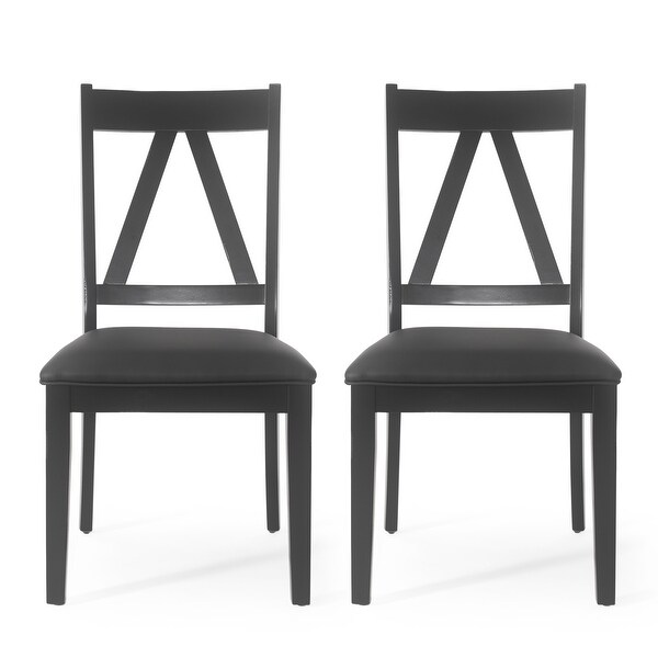 Fairgreens Farmhouse Upholstered Wood Dining Chairs (Set of 2) by Christopher Knight Home - 20.00