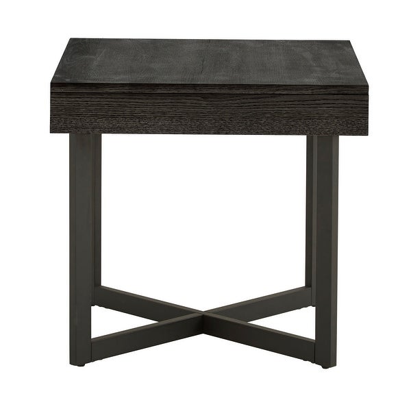 Eldersley Wood Finish End Table with One Drawer by iNSPIRE Q Modern