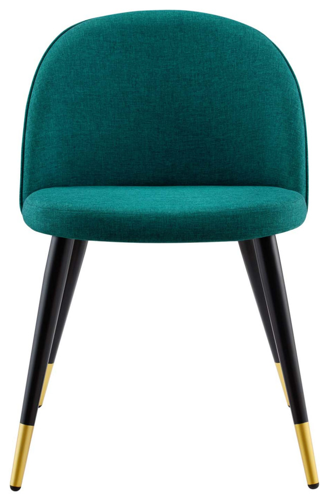Side Dining Chair  Set of 2  Fabric  Navy Blue  Modern  Cafe Bistro Restaurant   Midcentury   Dining Chairs   by House Bound  Houzz