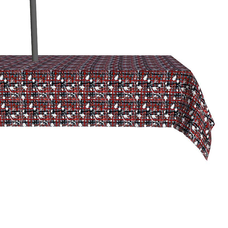 Water Repellent， Outdoor， 100% Polyester， 60x84， Red Beautiful Berry Weave