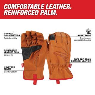 MW Large Goatskin Leather Gloves 48-73-0012