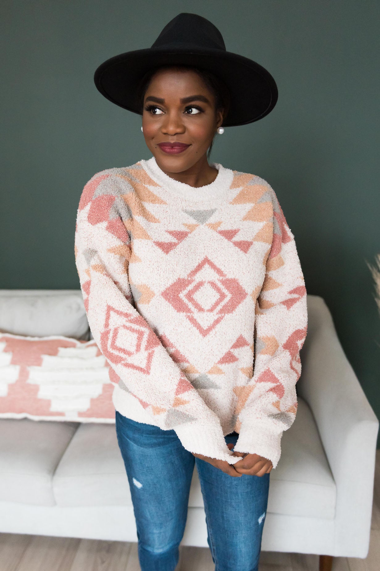 Happy Days Modest Aztec Sweater