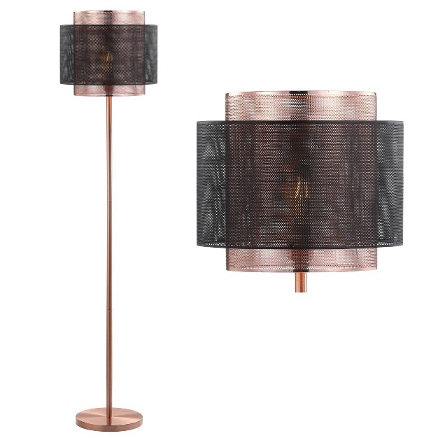 Metal Tribeca Floor Lamp includes Led Light Bulb Copper Jonathan Y