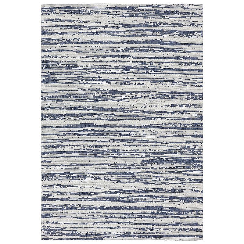 Sunnydaze Allusive Boundaries Indoor Area Rug in Midnight - 5 x 7 Foot