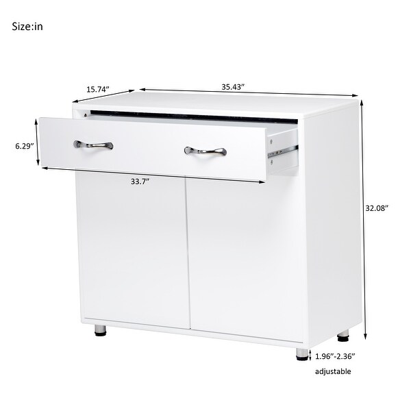 Two door Side TableWhite