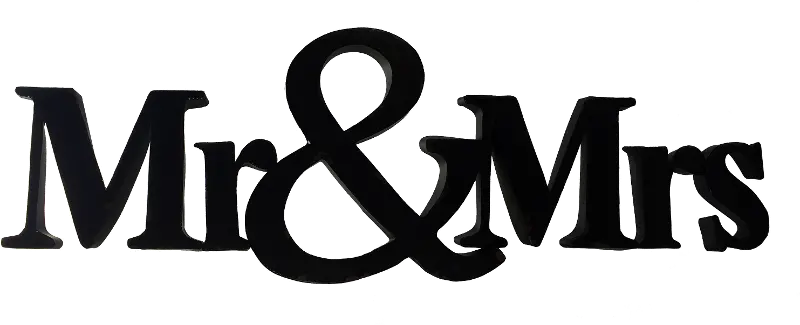 Metal Mr and Mrs Sign Wall Decor