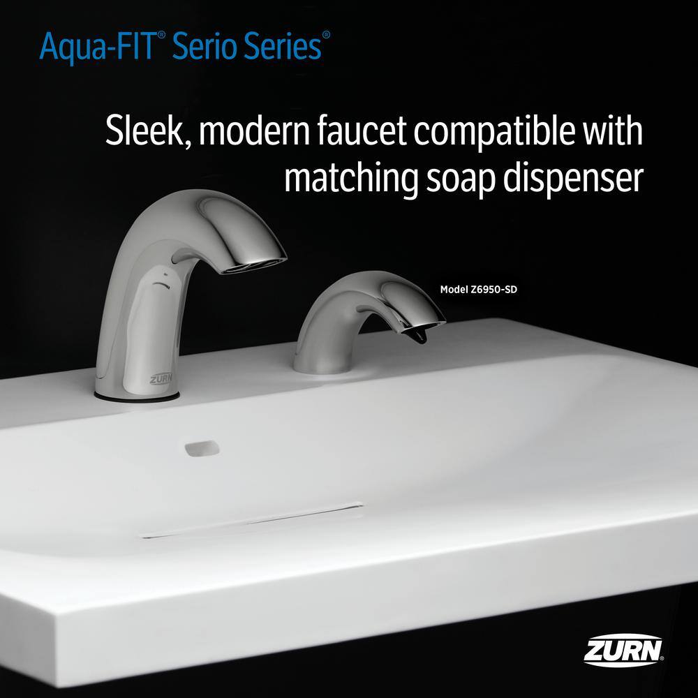 Zurn Aqua-FIT Serio Hydro Power Touchless Single Hole Bathroom Faucet with 1.5 GPMA erator and Chrome Plated in Chrome Z6950-XL-S-E