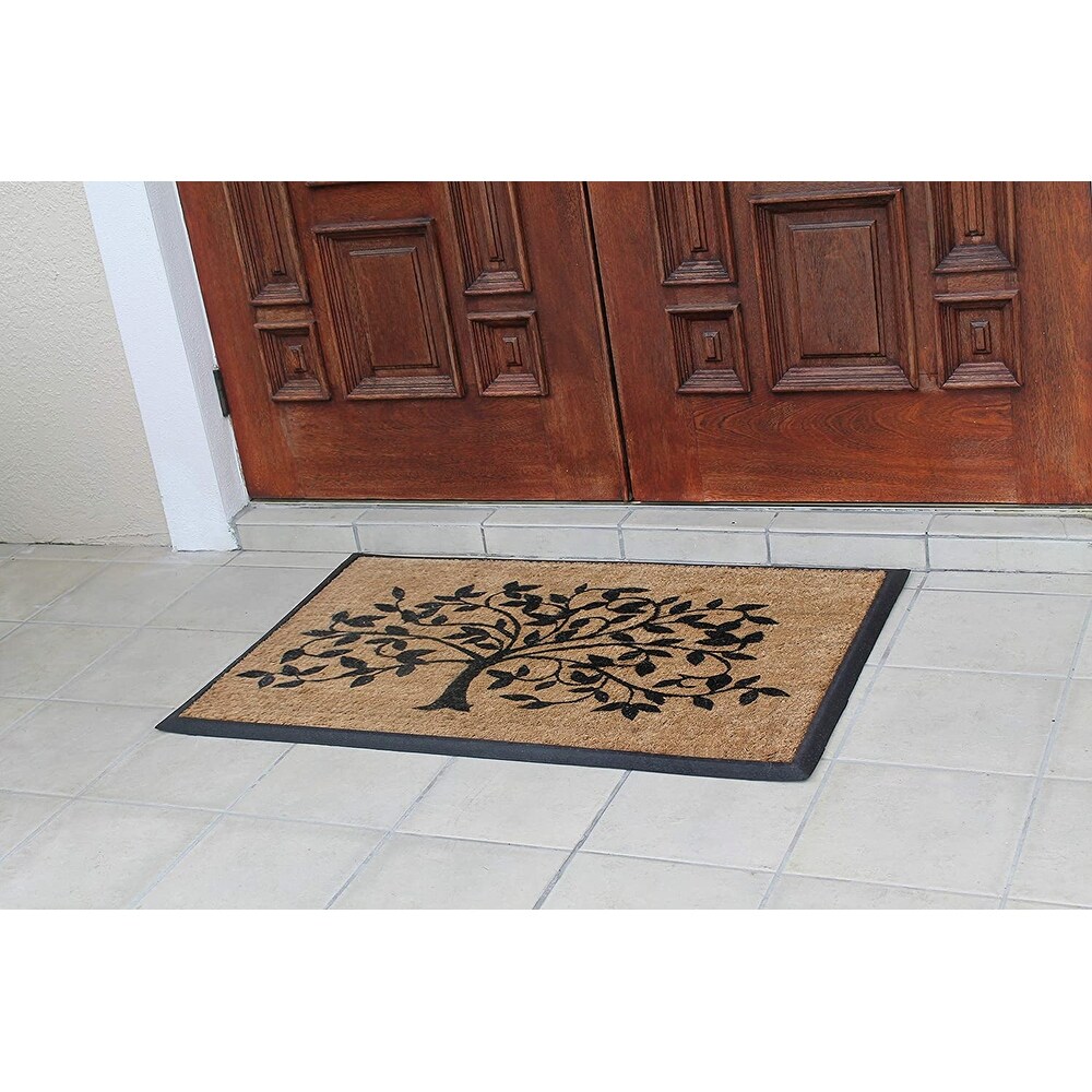 A1HC Natural Coir   Rubber Door Mat  30x48  Thick Durable Doormats for Outdoor Entrance