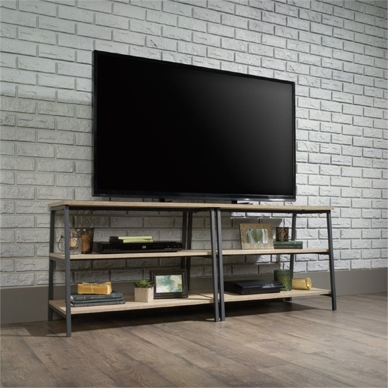 Pemberly Row Modern Engineered Wood TV Stand for TVs up to 32 quotin Charter Oak   Industrial   Entertainment Centers And Tv Stands   by Homesquare  Houzz