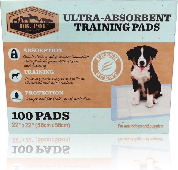 Dr. Pol 22x22-in Dog Training Pad， 100 count