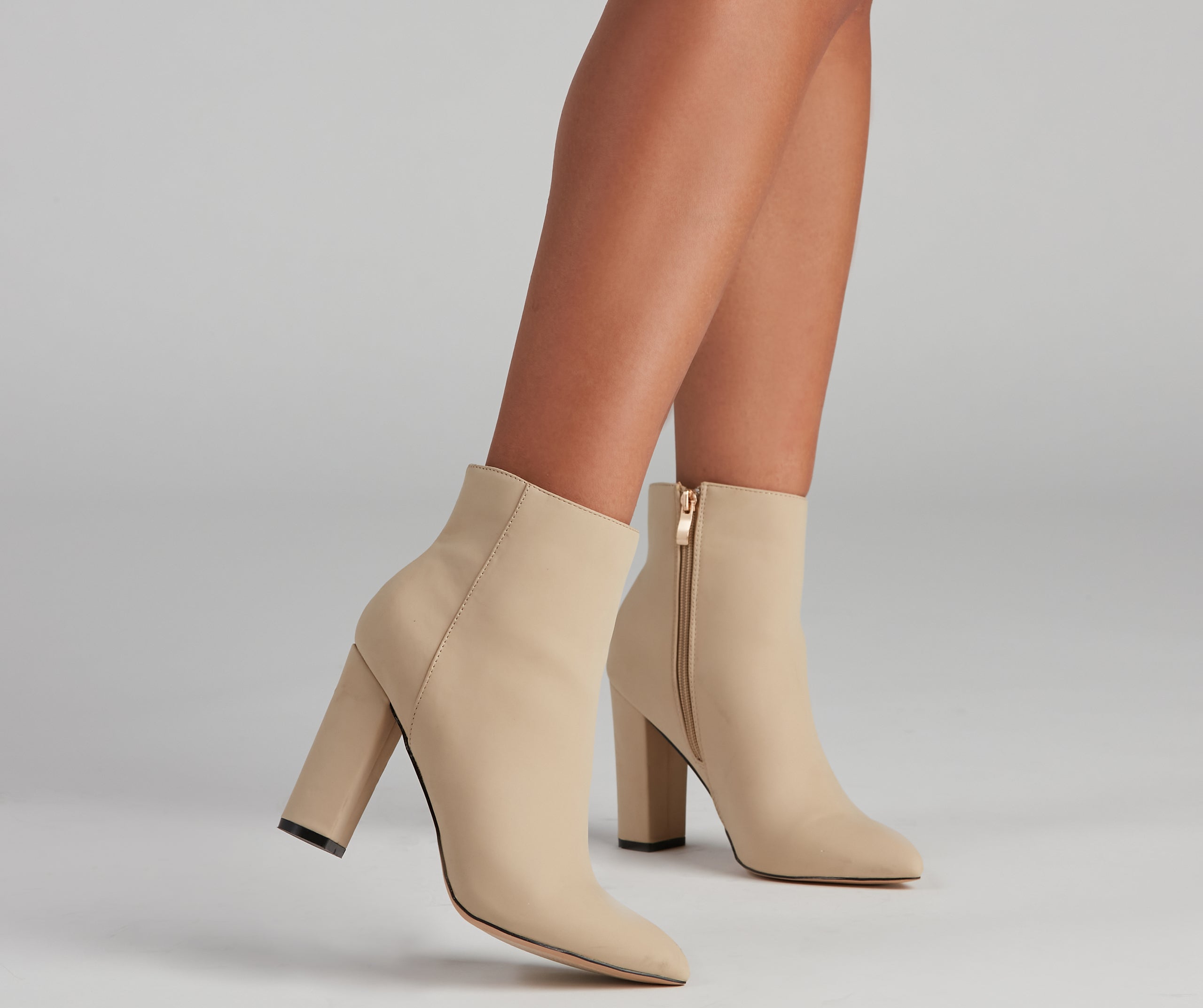 Go Getter Nubuck Block Heel Booties