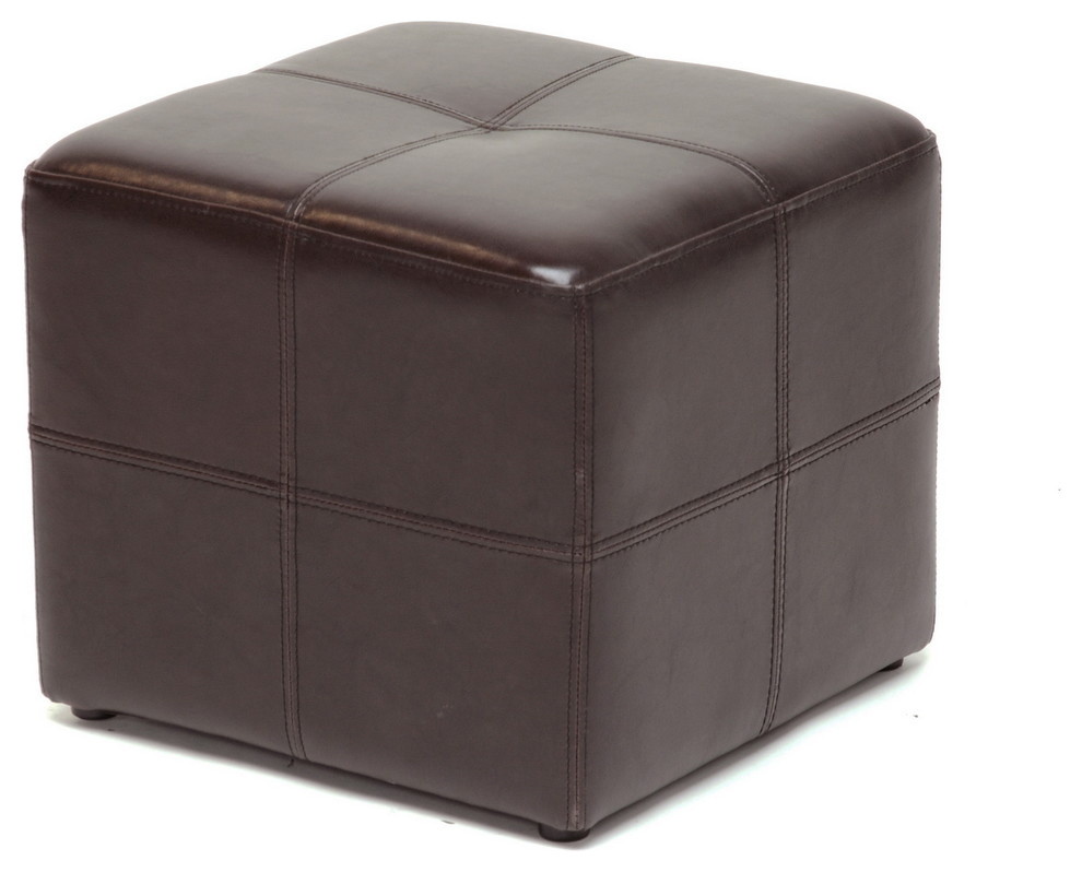 Baxton Studio Nox Dark Brown Ottoman   Contemporary   Footstools And Ottomans   by HedgeApple  Houzz