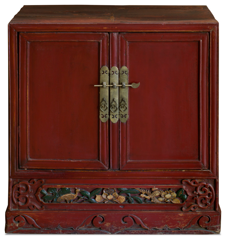 Vintage Elmwood He Hua Village Oriental Cabinet   Asian   Accent Chests And Cabinets   by China Furniture and Arts  Houzz