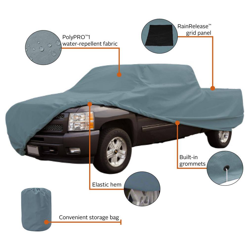 Classic Accessories OverDrive PolyPRO 1 249 in. L x 70 in. W x 60 in. H Truck Cover with RainRelease 10-110-261001-RT