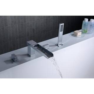 ANZZI Glymur 2-Handle Deck-Mount Roman Tub Faucet in Polished Chrome FR-AZ039CH