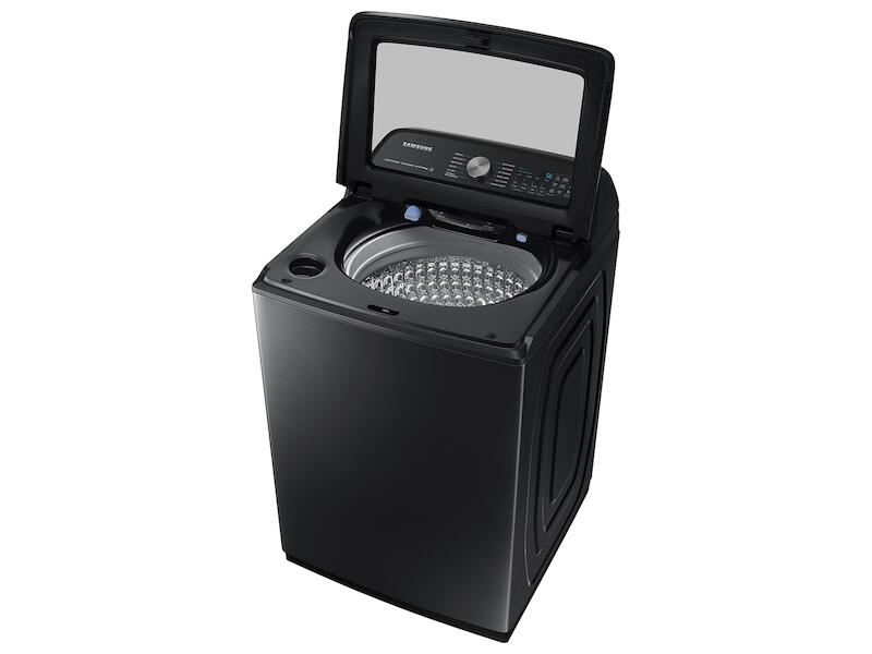 Samsung WA51A5505AV 5.1 Cu. Ft. Smart Top Load Washer With Activewave™ Agitator And Super Speed Wash In Brushed Black