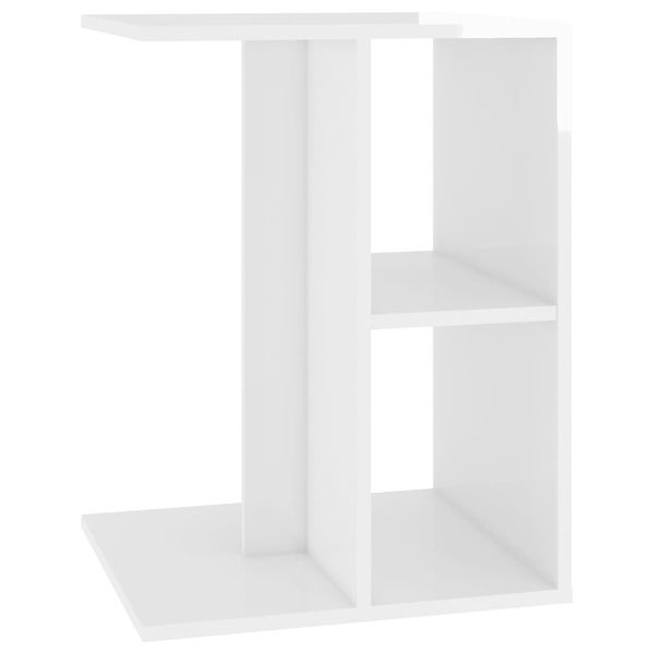 vidaXL Side Table High Gloss White 24