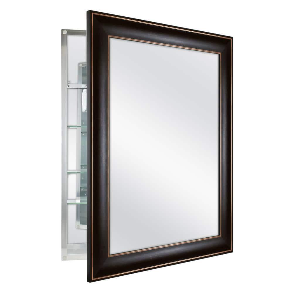 Home Decorators Collection 24 in x 30 in Fog Free Recessed or Surface Mount Medicine Cabinet in Oil Rubbed Bronze with Mirror