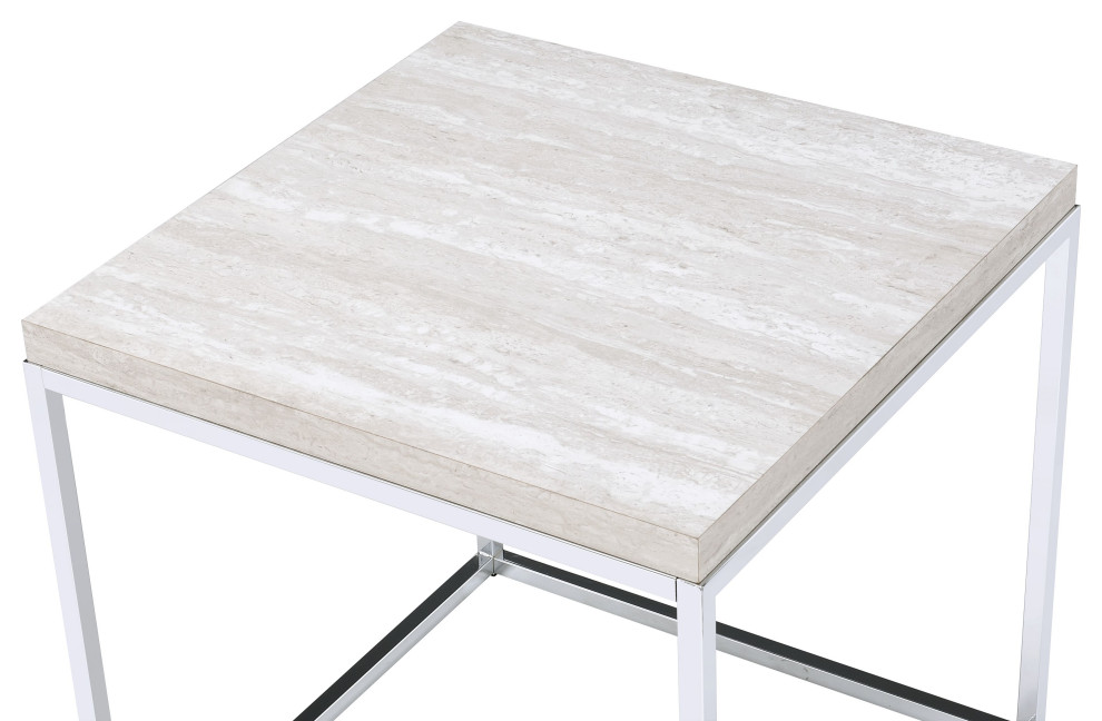 ACME Snyder End Table  Chrome   Contemporary   Side Tables And End Tables   by Acme Furniture  Houzz