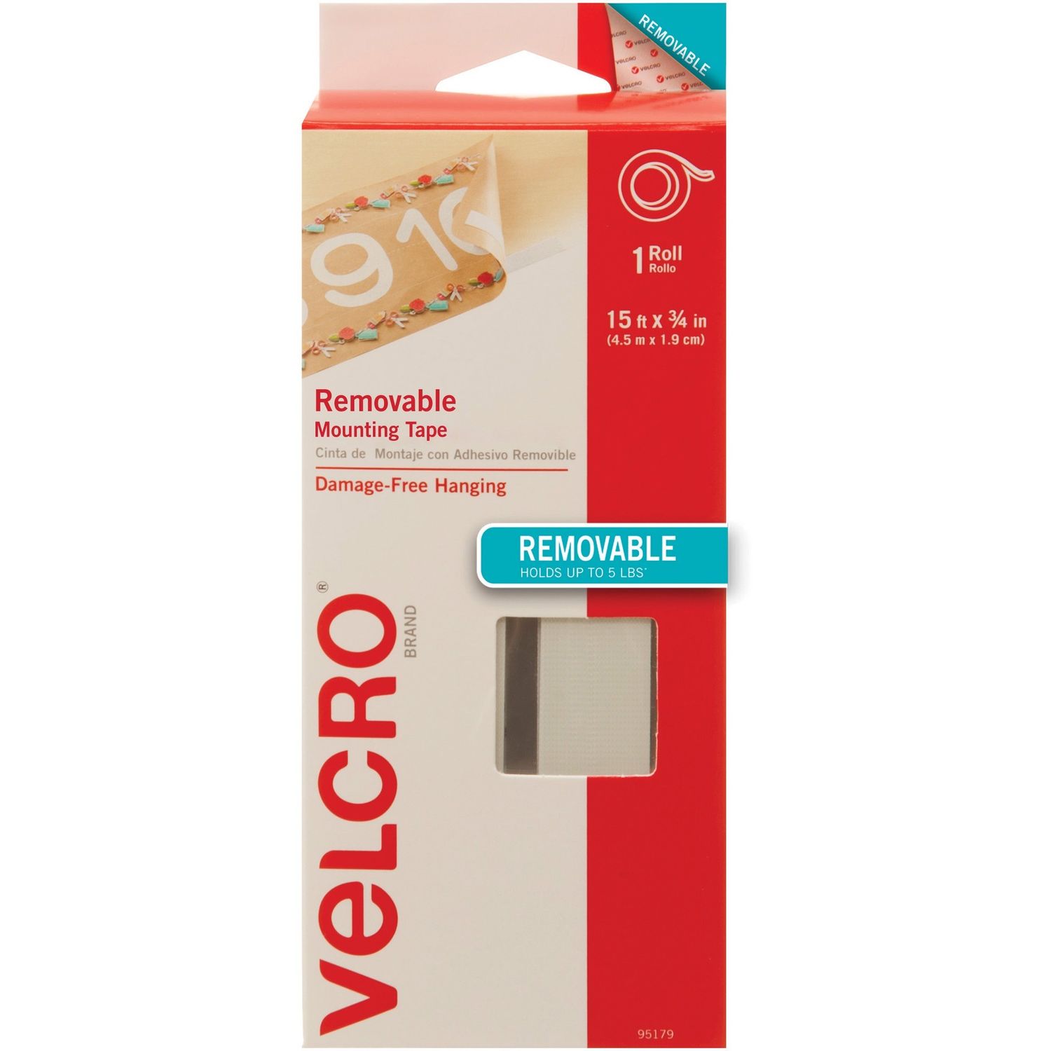 Brand Removable Mounting Tape by Velcro Companies VEK95179