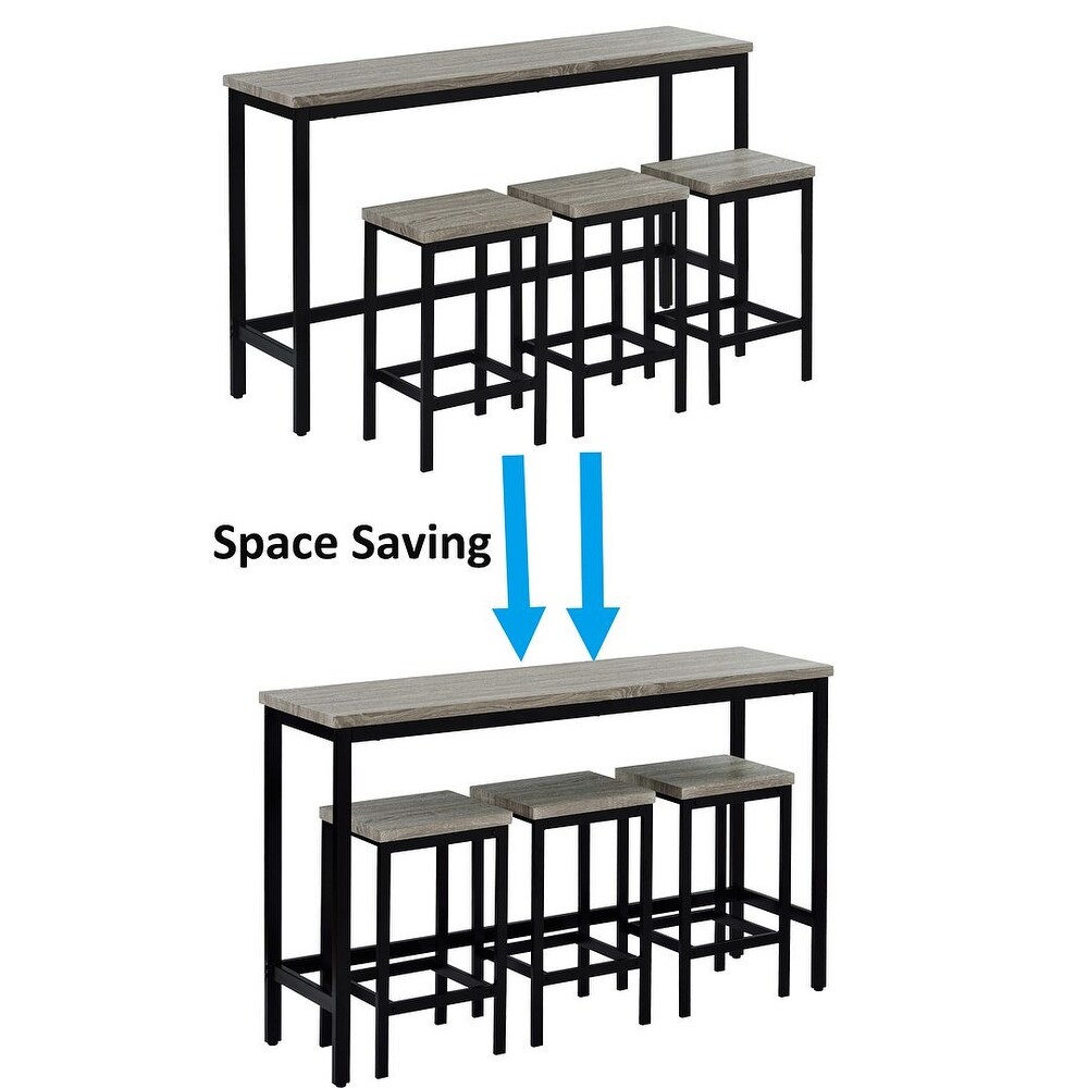 4 Piece Counter Height Dining Table Set   60.2\