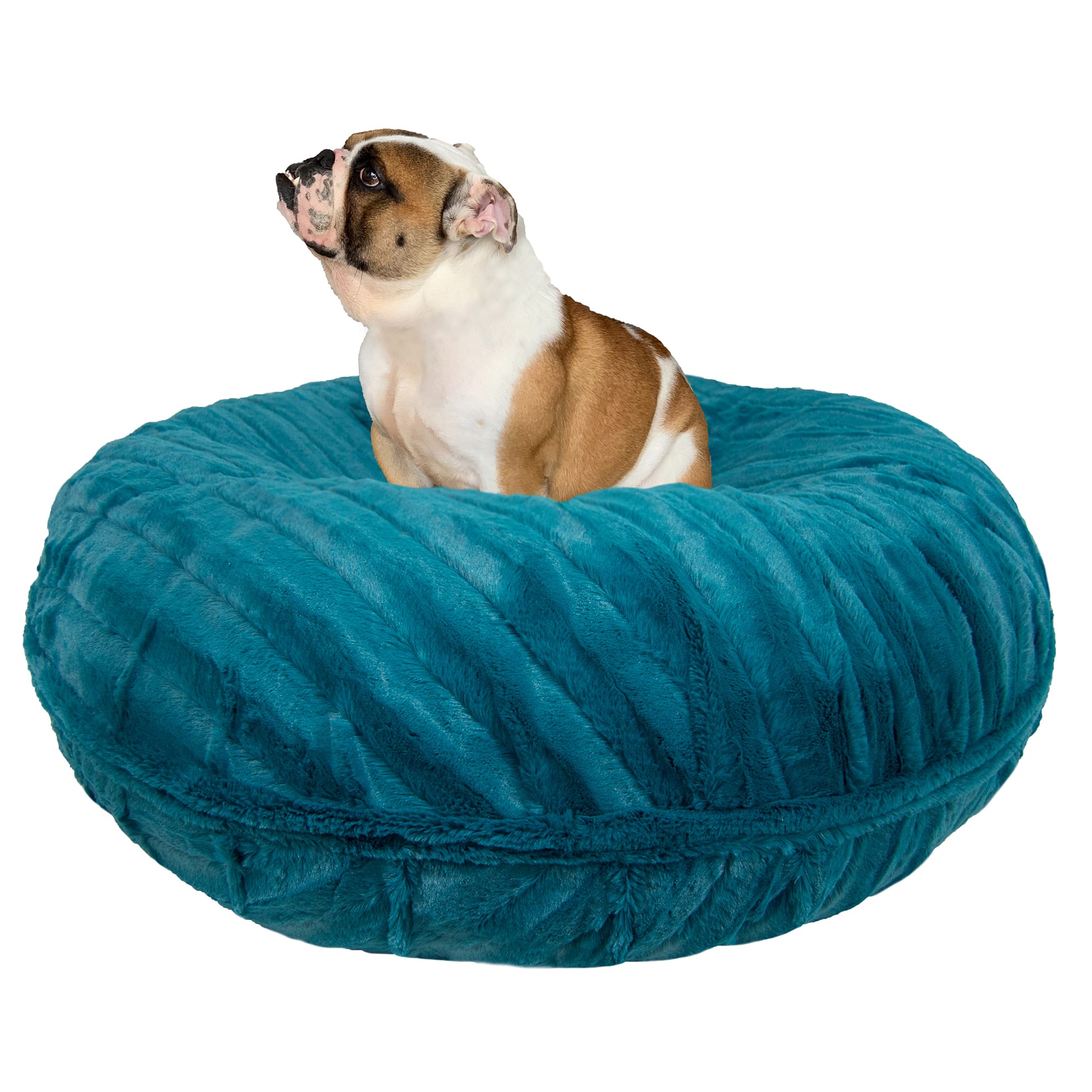 Bessie and Barnie Signature Wonderland Luxury Extra Plush Faux Fur Bagel Dog Bed， 24