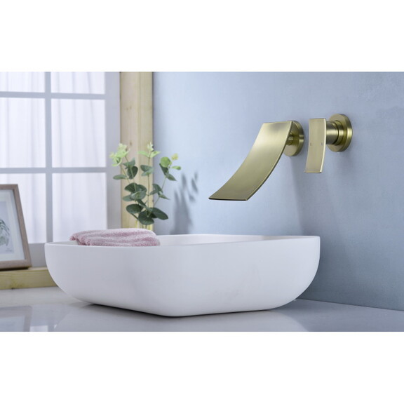 Wall Mount Widespread Bathroom Faucet W928107571