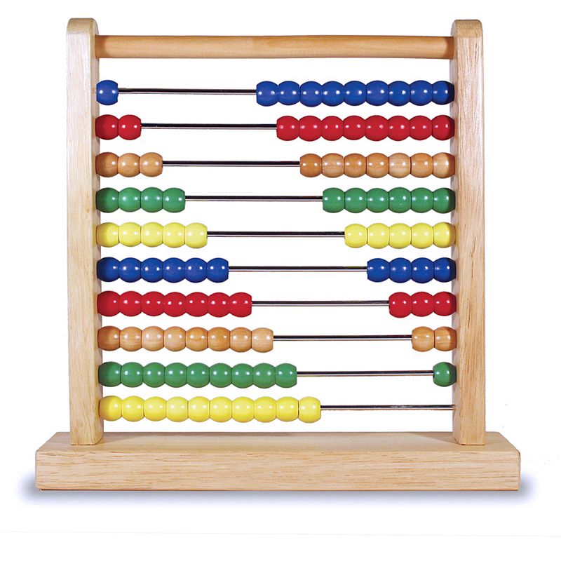 Melissa and Doug Abacus - Classic Wooden Educational Counting Toy With 100 Beads