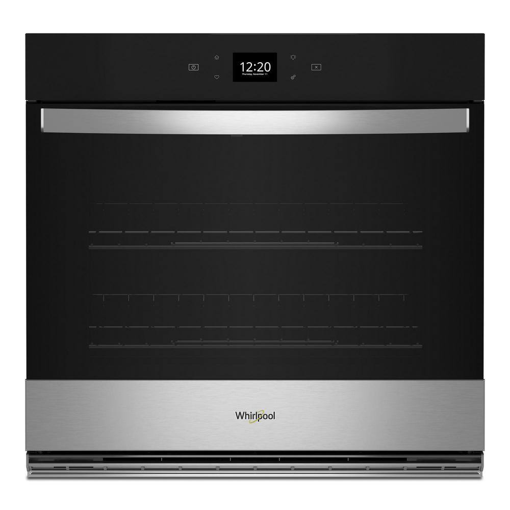 Whirlpool 27 in. Single Electric Wall Oven with Convection Self-Cleaning in Fingerprint Resistant Stainless Steel WOES5027LZ