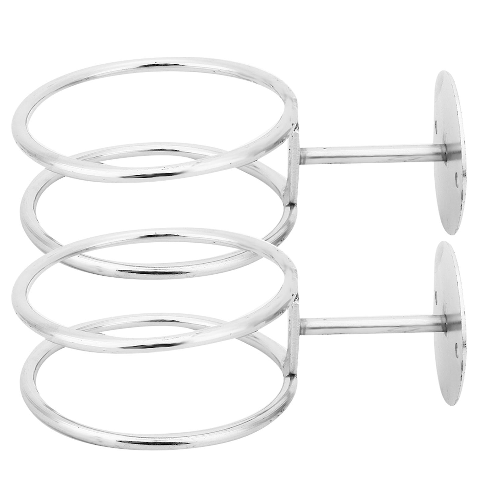 2pcs Wall Mounted Stainless Steel Hair Dryer Holder Organizer Blower Rack Supporthair Dryer Holder