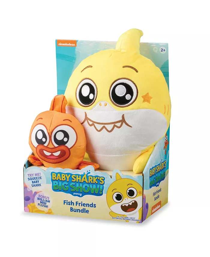 Baby Shark Basic Plush 12 with Sound and William 7 Basic Plush No Sound